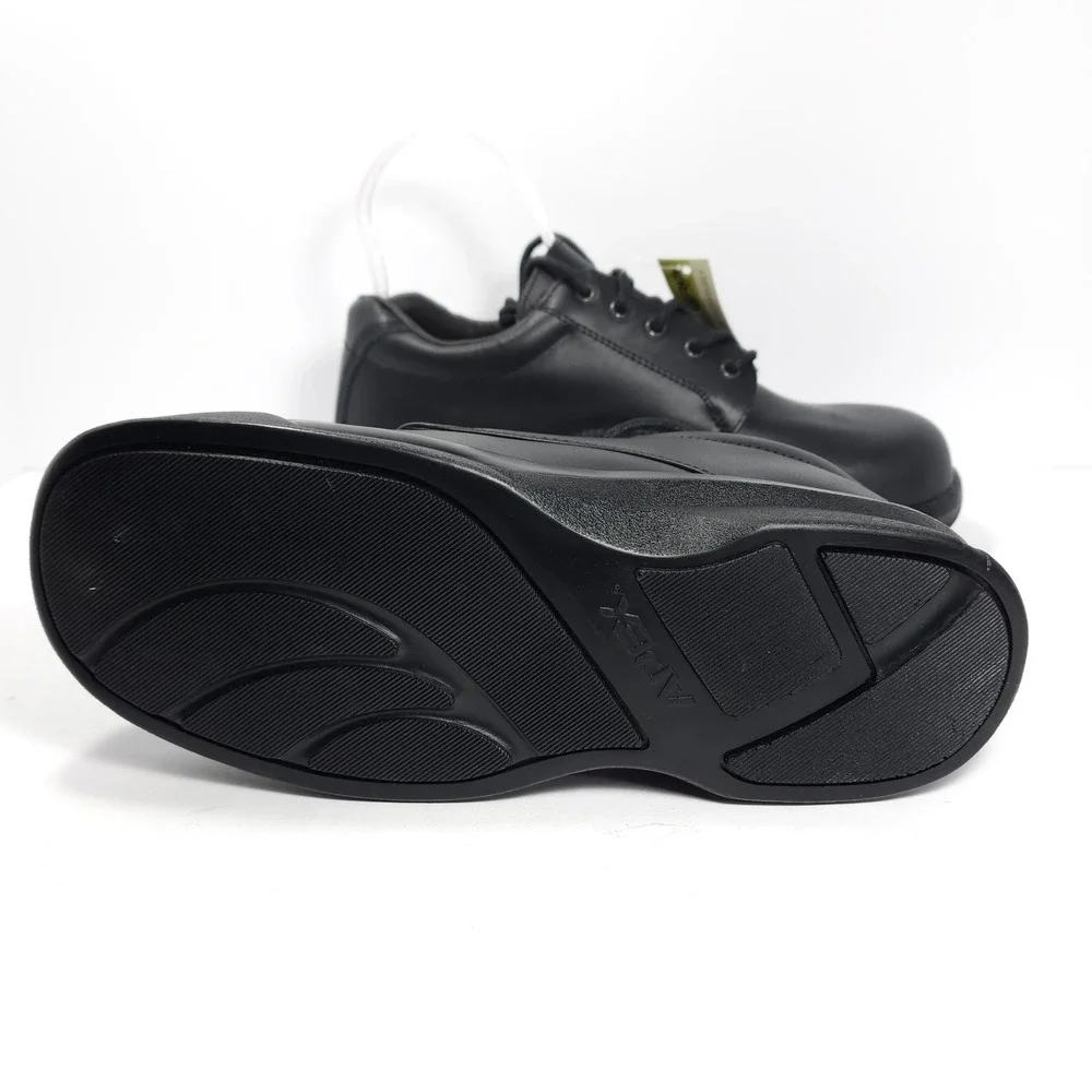 Apex Men's 1270 Ambulator Conform Black Leather Lace Shoes Men's Size 9.5 W- NEW